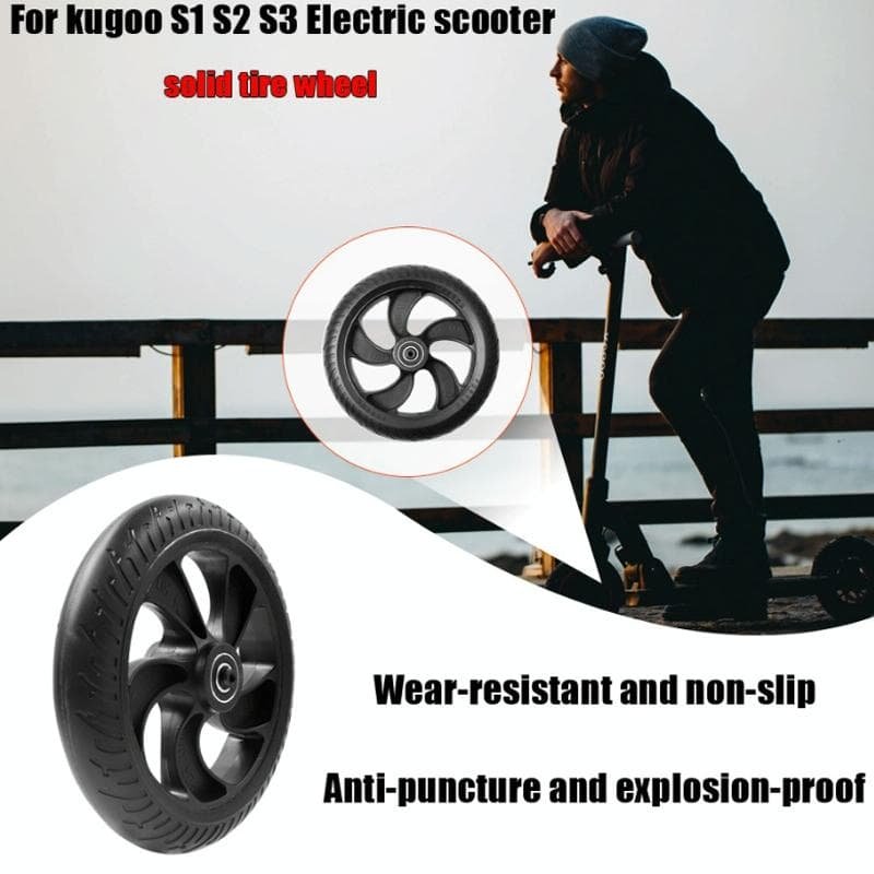 Kugoo S1 / S2 / S3 Front Wheel Accessory - 8 Inch Black 7 Kugoo S1 / S2 / S3 Front Wheel Accessory - 8 Inch Black - Image 7