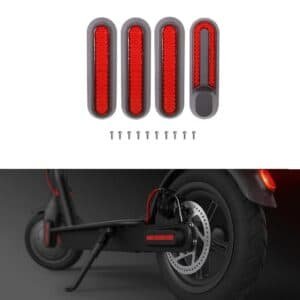 Xiaomi Mijia 1s / Pro 2 Electric Scooter Wheel Cover with Reflective Strips & Screws - Red