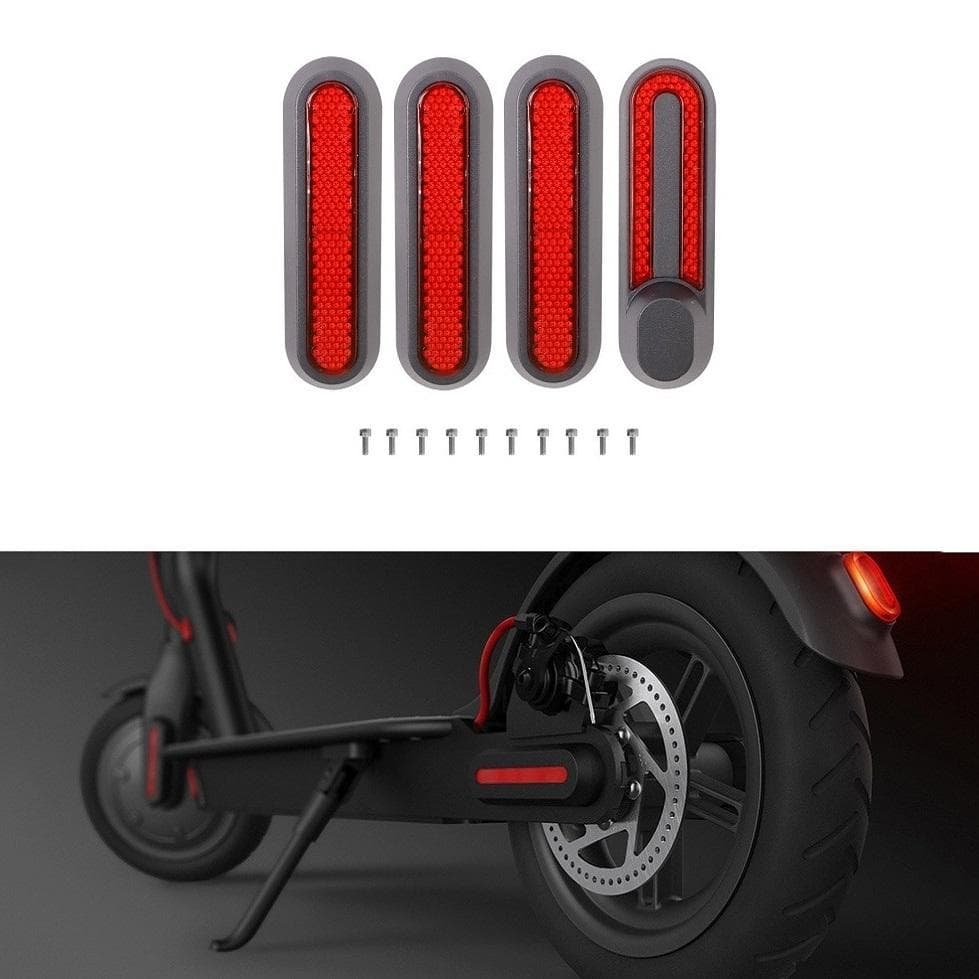 Xiaomi Mijia 1s / Pro 2 Electric Scooter Wheel Cover with Reflective Strips & Screws - Red 2 Xiaomi Mijia 1s / Pro 2 Electric Scooter Wheel Cover with Reflective Strips & Screws - Red - Image 2