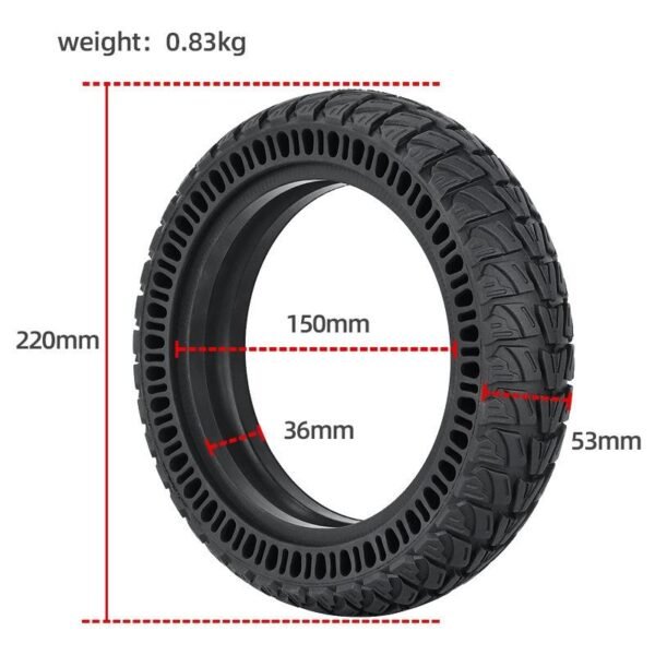 9x2.25 Electric Skateboard Tire for Xiaomi M365 / Kugoo M4 - Black | Fitness Equipment Store