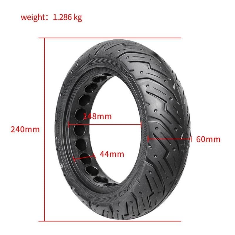 Solid Honeycomb 10x2.5 Explosion-proof Tire for Ninebot Max G30 Scooter - Black 6 Solid Honeycomb 10x2.5 Explosion-proof Tire for Ninebot Max G30 Scooter - Black - Image 6