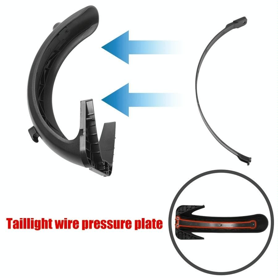 Black Fender Tail Light Cover for Ninebot Max G30 Electric Scooter 6 Black Fender Tail Light Cover for Ninebot Max G30 Electric Scooter - Image 6