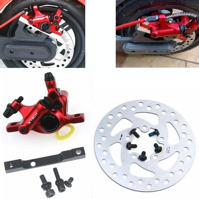 Upgraded 3-in-1 Scooter Brake & Seat Set for Xiaomi M365 Pro - Red Brake + Silver Adapter 12 Upgraded 3-in-1 Scooter Brake & Seat Set for Xiaomi M365 Pro - Red Brake + Silver Adapter - Image 12