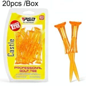 20-pack Golf Ball Tees - Durable 8-point Crown Tip for Competition - Anti-hitting - Yellow