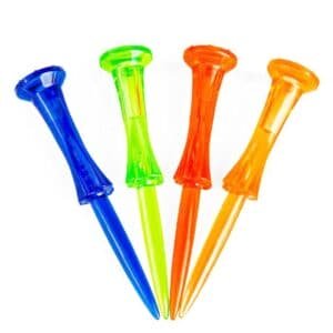 20-pack Golf Ball Tees - Durable 8-point Crown Tip for Competition - Anti-hitting - Yellow | Fitness Equipment Store