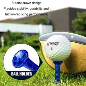 20-pack Golf Ball Tees - Durable 8-point Crown Tip for Competition - Anti-hitting - Yellow | Fitness Equipment Store