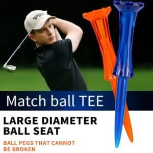 20-pack Golf Ball Tees - Durable 8-point Crown Tip for Competition - Anti-hitting - Yellow | Fitness Equipment Store