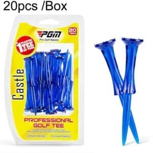 20-pack Golf Ball Tees - Durable 8-point Crown Tip for Competition - Anti-hitting - Yellow | Fitness Equipment Store