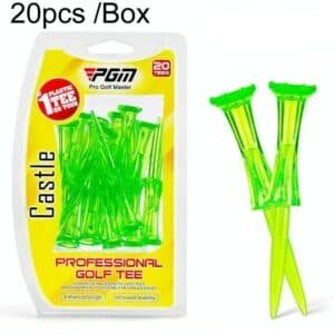 20-pack Golf Ball Tees - Durable 8-point Crown Tip for Competition - Anti-hitting - Yellow | Fitness Equipment Store