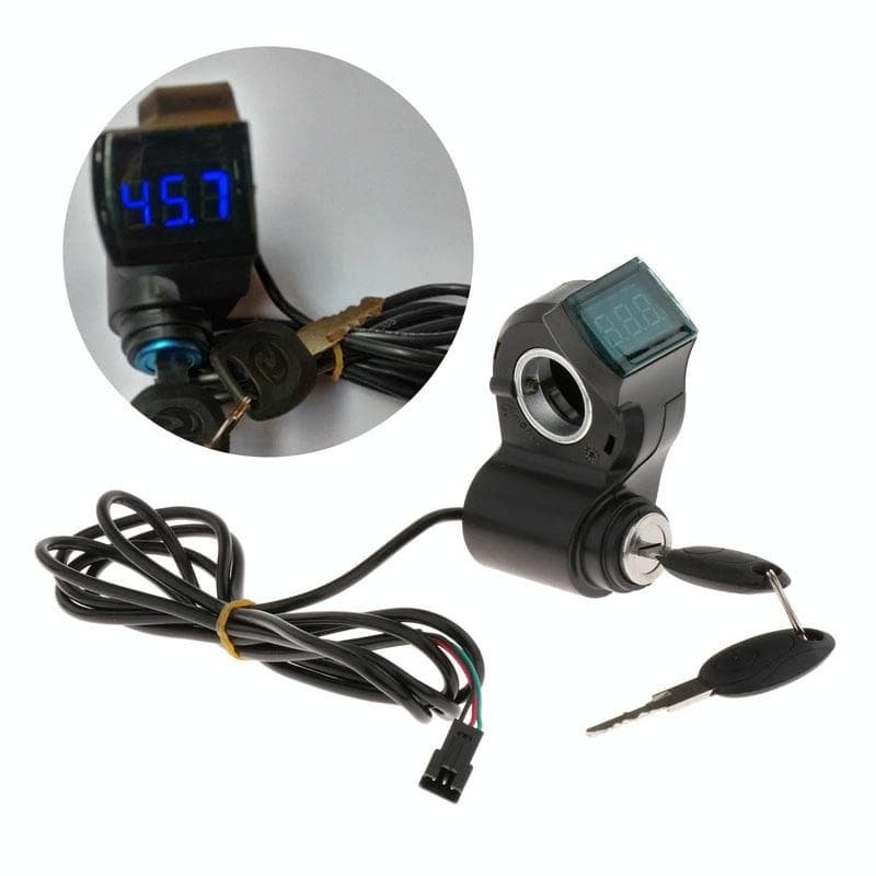 Ev Scooter Disconnect Switch with Digital Display and Keys - Black 3 Ev Scooter Disconnect Switch with Digital Display and Keys - Black - Image 3