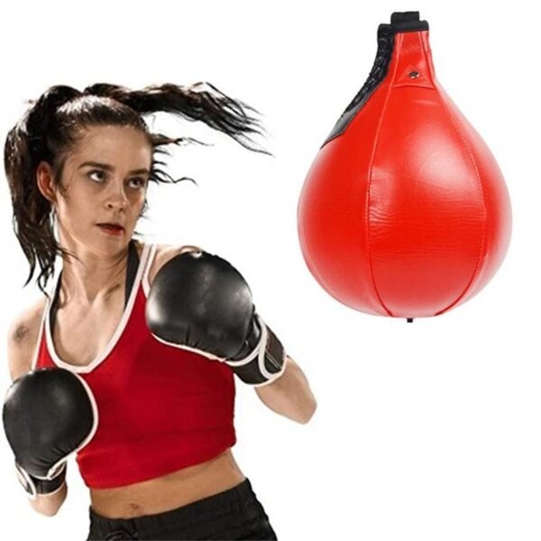 Black And White Suspended Pear-Shaped Speed Ball For Boxing - Black Red White | Fitness Equipment Store