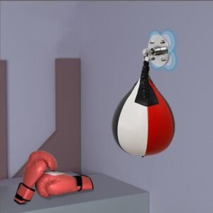 Black And White Suspended Pear-Shaped Speed Ball For Boxing - Black Red White | Fitness Equipment Store