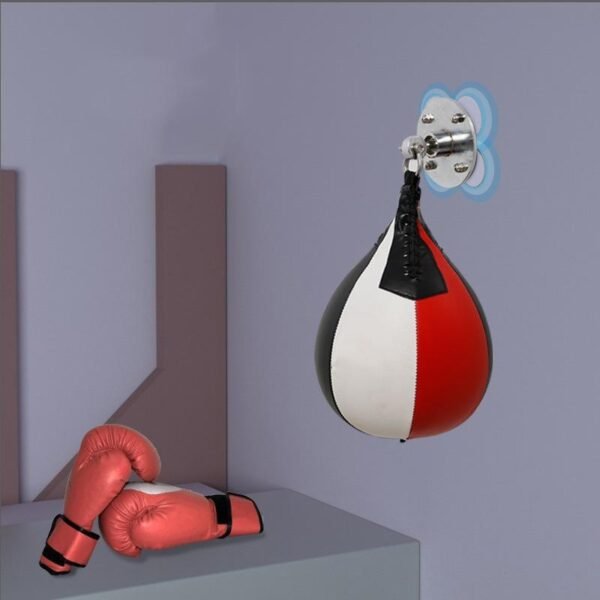 Black And White Suspended Pear-Shaped Speed Ball For Boxing - Black Red White | Fitness Equipment Store