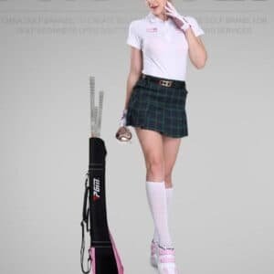 Lightweight Golf Shoulder Bag - Nylon Material - Black Pink