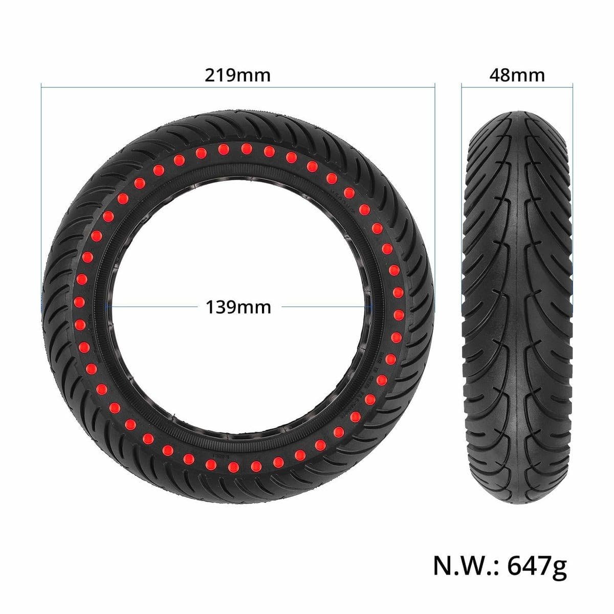 Blue 8.5 Honeycomb Tire for Xiaomi M365 / M365 Pro / 1s - Blue 5 Blue 8.5 Honeycomb Tire for Xiaomi M365 / M365 Pro / 1s - Blue - Image 5