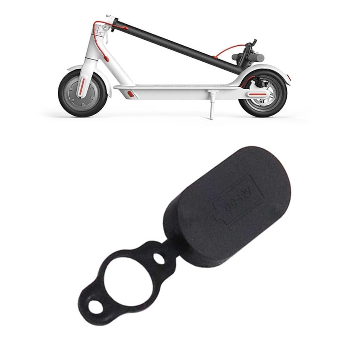 4-pack Silicone Charging Port Covers for Xiaomi Mijia M365 Electric Scooter - Black 6 4-pack Silicone Charging Port Covers for Xiaomi Mijia M365 Electric Scooter - Black - Image 6