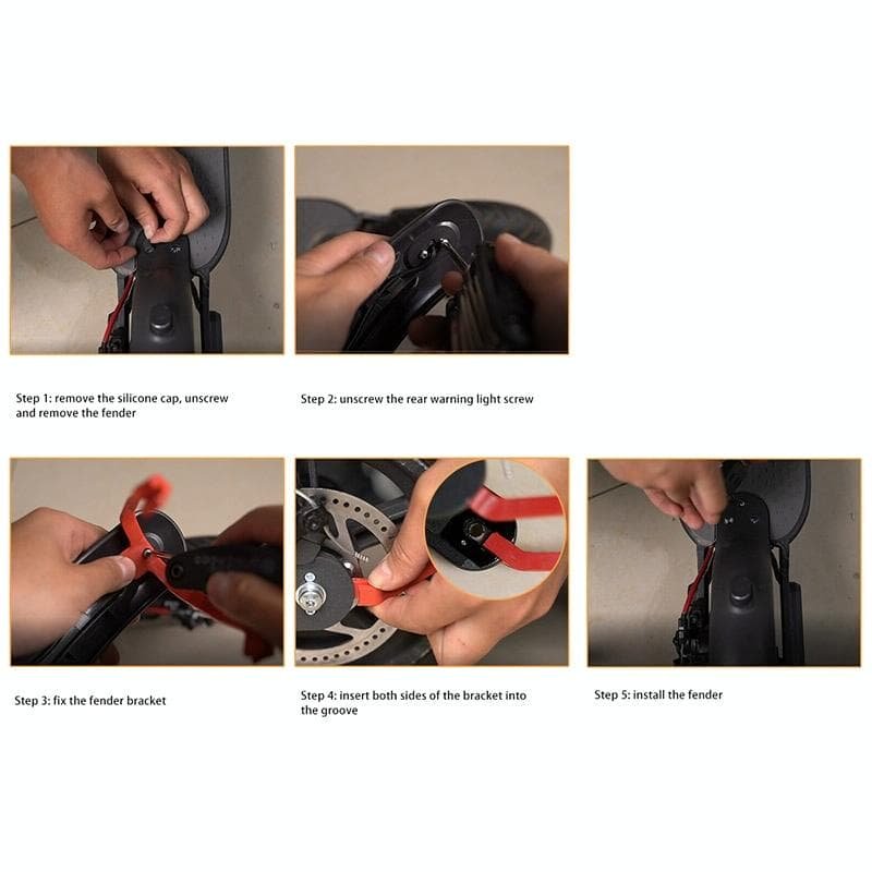 Xiaomi M365 Pro Rear Mudguard Bracket for Scooter - Black 6 Xiaomi M365 Pro Rear Mudguard Bracket for Scooter - Black - Image 6