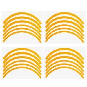 Blue Wheel Hub Sticker Set for Scooter / Bike / Electric Vehicle 2 Pcs - Yellow