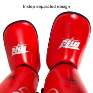 Training Leg Guards For Freestyle Grappling And Thai Boxing - Ankle Protection - Blue | Fitness Equipment Store