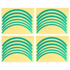 Blue Wheel Hub Sticker Set for Scooter / Bike / Electric Vehicle 2 Pcs - Green