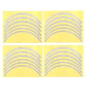 Blue Wheel Hub Sticker Set for Scooter / Bike / Electric Vehicle 2 Pcs - White