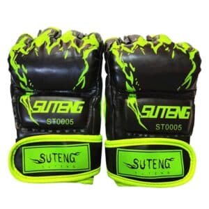 Adult Half-Finger Boxing Gloves For Training - Green | Fitness Equipment Store