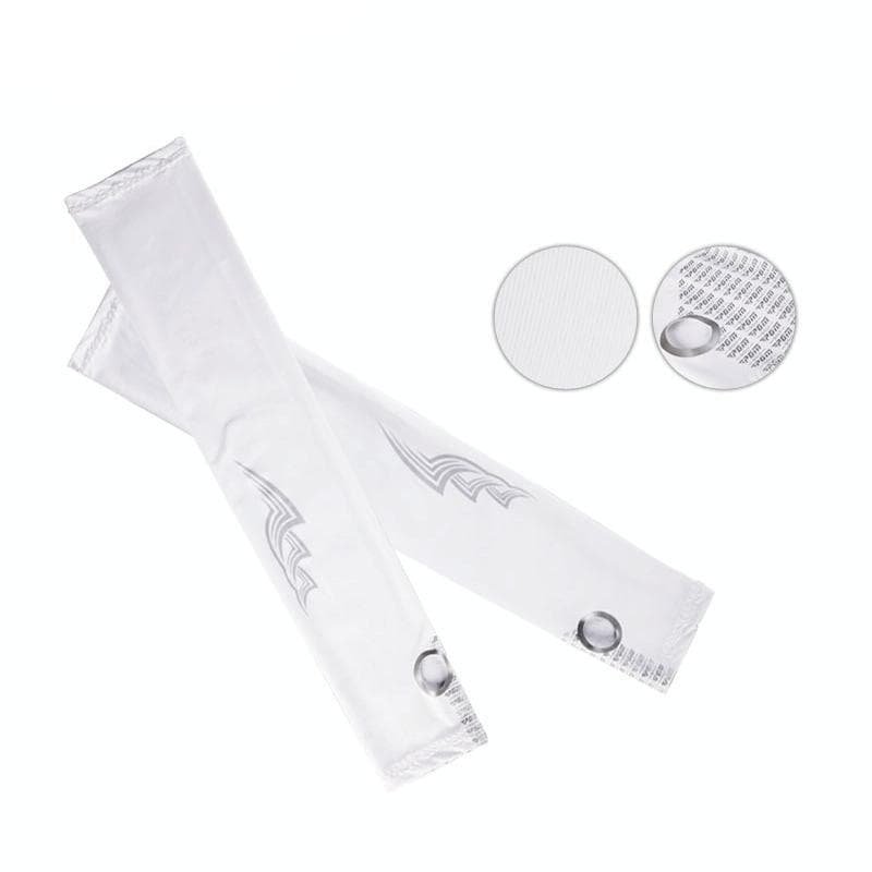 Breathable Golf Sunscreen Sleeve - Fluorescent Green - White 1 Breathable Golf Sunscreen Sleeve - Fluorescent Green - White