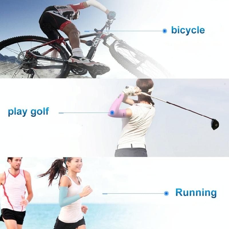 Breathable Golf Sunscreen Sleeve - Fluorescent Green - White 4 Breathable Golf Sunscreen Sleeve - Fluorescent Green - White - Image 4