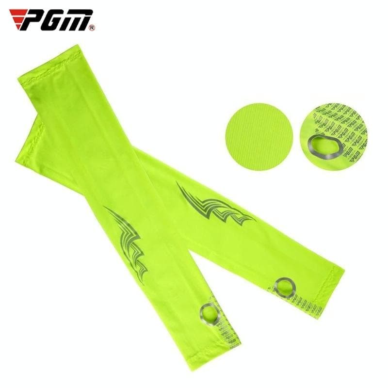 Breathable Golf Sunscreen Sleeve - Fluorescent Green - White 11 Breathable Golf Sunscreen Sleeve - Fluorescent Green - White - Image 11