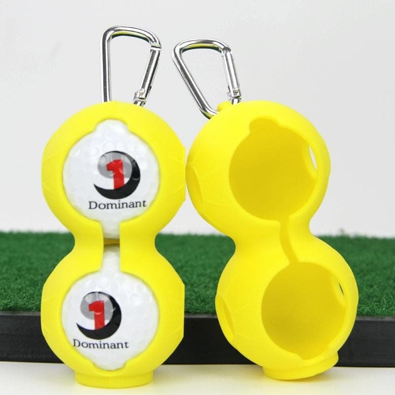 2-pack Golf Silicone Double-ball Protection Sleeves - Yellow 1 2-pack Golf Silicone Double-ball Protection Sleeves - Yellow