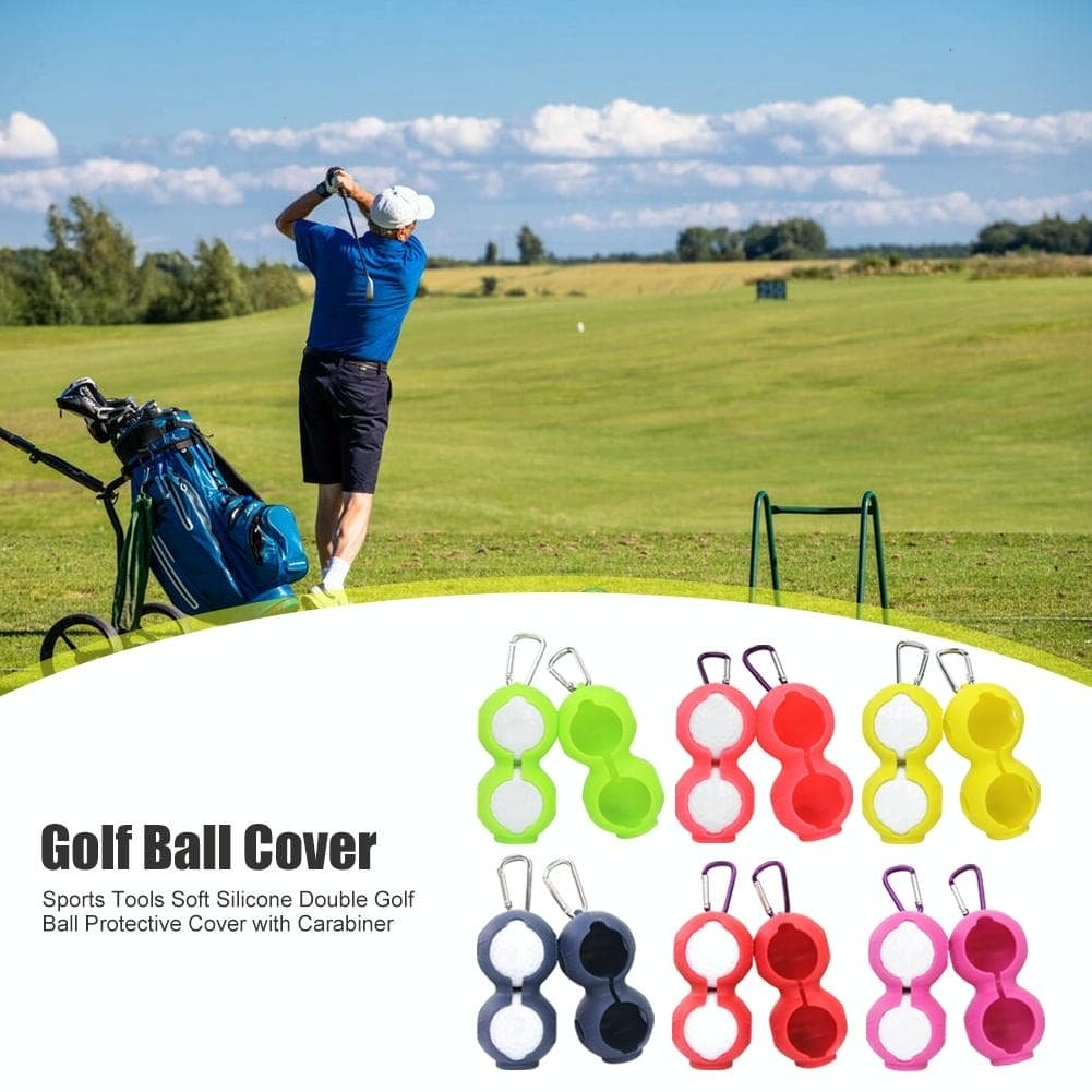 2-pack Golf Silicone Double-ball Protection Sleeves - Yellow 9 2-pack Golf Silicone Double-ball Protection Sleeves - Yellow - Image 9