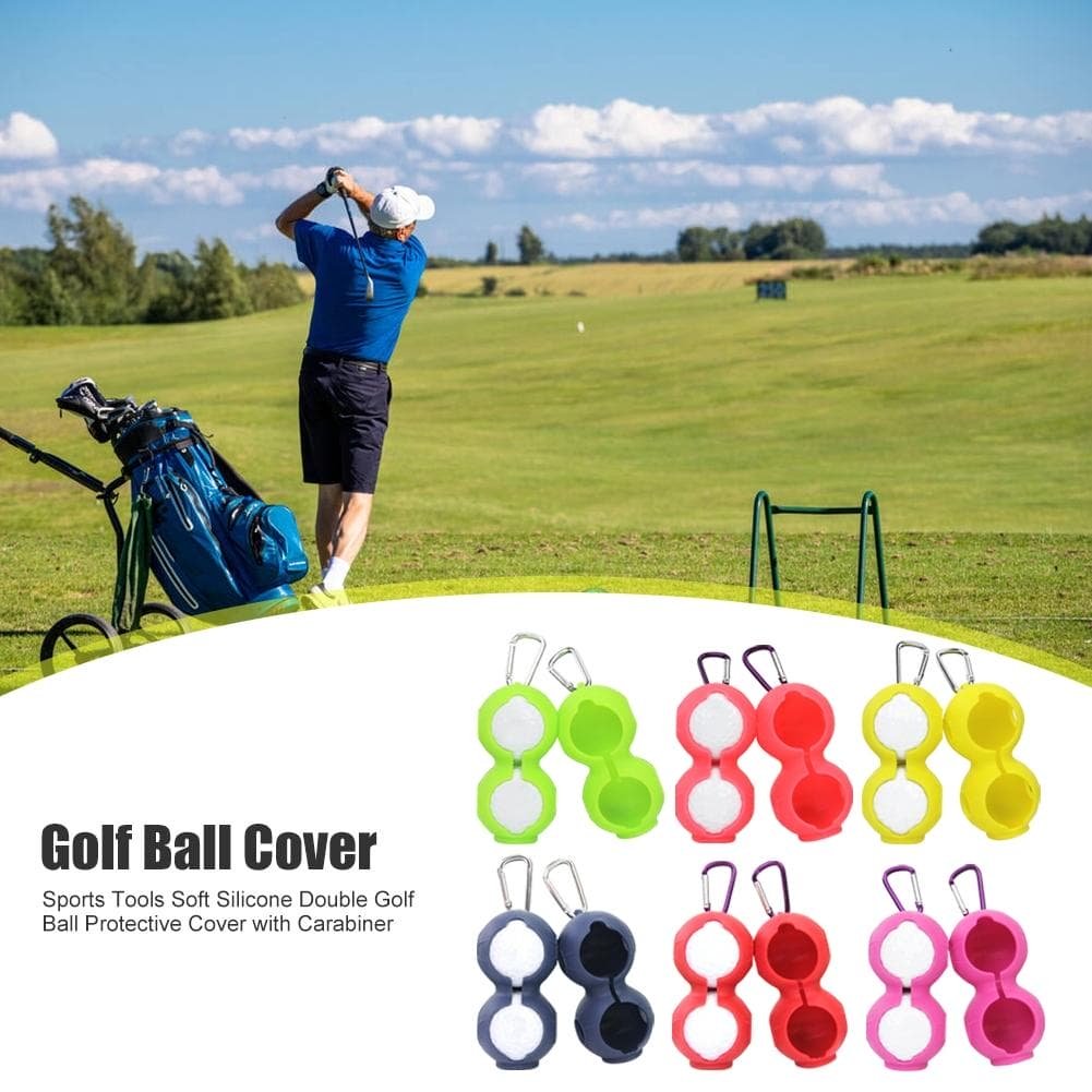 2-pack Golf Silicone Double-ball Protection Sleeves - Yellow 13 2-pack Golf Silicone Double-ball Protection Sleeves - Yellow - Image 13