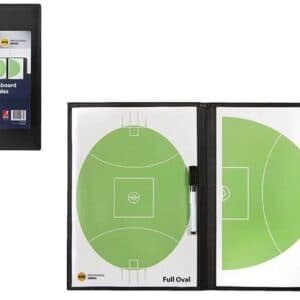 Marbig AFL Coach Board Pad Footy Football Full Oval & 50m Arc with Marker in All-Weather Case