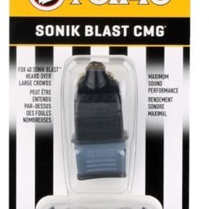 Fox 40 Sonik Blast CMG Pealess Whistle Outdoor Safety Referee Sports - Black