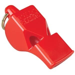 Fox 40 Classic Whistle Safety Outdoor Camping Sports Referee Football - Red