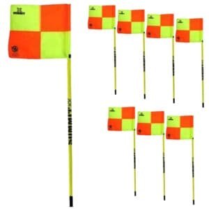 Soccer Corner Flag 150cm x 2.5cm FFA Approved Football - Pack of 8 w Removable Spike