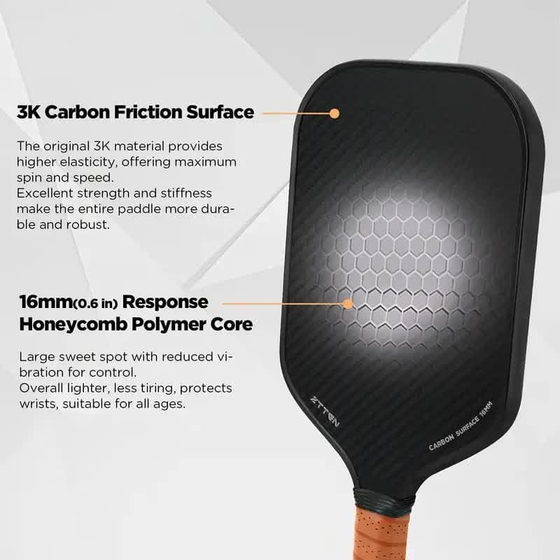3K Graphite Carbon Fiber Pickleball Paddles Pickle Ball Racket Racquet 6 3K Graphite Carbon Fiber Pickleball Paddles Pickle Ball Racket Racquet - Image 6