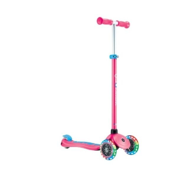 Globber PRIMO PLUS with Lights - Fuchsia Pink / Sky Blue | Fitness Equipment Store