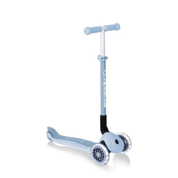 Globber ECOLOGIC PRIMO Foldable Scooter with Lights - Blueberry | Fitness Equipment Store