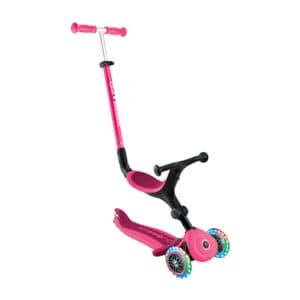 Globber GO UP ACTIVE with Lights - Fuchsia/ Dark Pink