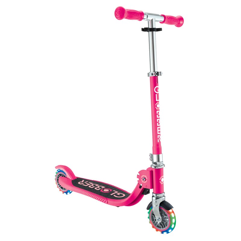 Globber FLOW FOLDABLE JUNIOR with lights - Pastel Pink/ Fuchsia 1 Globber FLOW FOLDABLE JUNIOR with lights - Pastel Pink/ Fuchsia