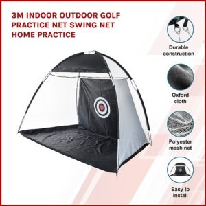 3m Indoor Outdoor Golf Practice Net Swing Net Home Practice | Fitness Equipment Store