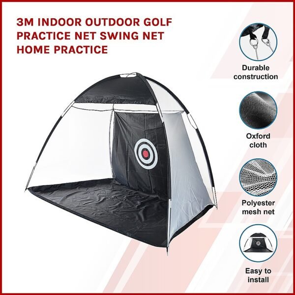 3m Indoor Outdoor Golf Practice Net Swing Net Home Practice | Fitness Equipment Store
