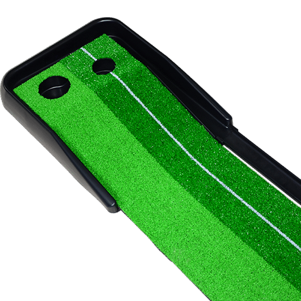 Indoor Practice Putting Green 2.5m Mat Inclined Ball Return Fake Grass 2 Holes | Fitness Equipment Store
