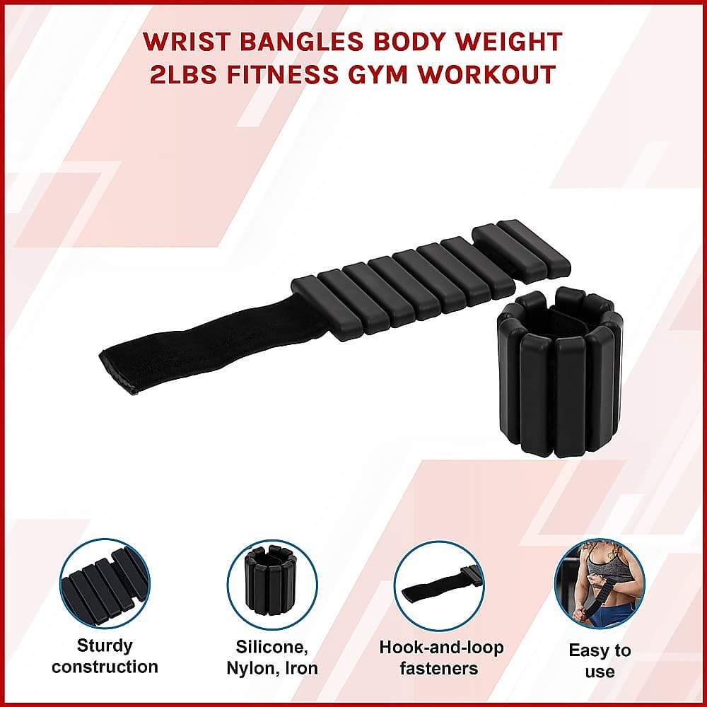 Wrist Bangles Body Weight 2lbs Fitness Gym Workout 3 Wrist Bangles Body Weight 2lbs Fitness Gym Workout - Image 3