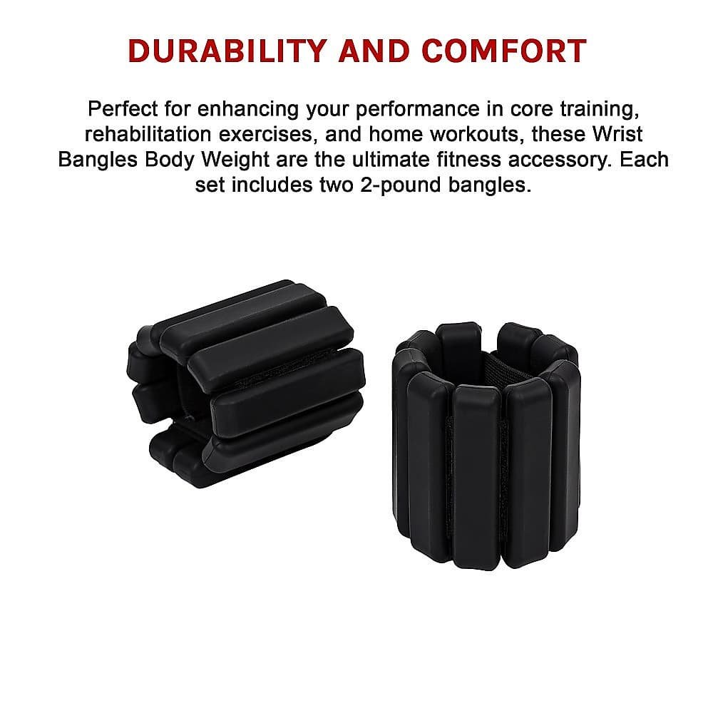 Wrist Bangles Body Weight 2lbs Fitness Gym Workout 11 Wrist Bangles Body Weight 2lbs Fitness Gym Workout - Image 11