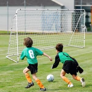 3.6m x 1.9m Portable Soccer Goal Net Steel Post Frame Backyard Football Training Set | Fitness Equipment Store