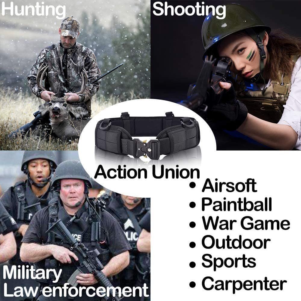 Khaki Tactical Utility Belt with Adjustable Straps and Metal Buckle 2 Khaki Tactical Utility Belt with Adjustable Straps and Metal Buckle - Image 2