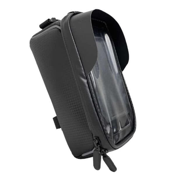 Waterproof Bicycle Phone Frame Bag with Sun Visor, TPU Touchscreen, and Storage Pockets for Road and Mountain Bikes | Fitness Equipment Store