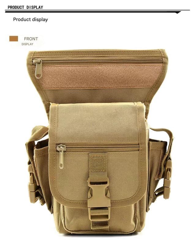 Green Tactical Outdoor Leg Bag - 900D Durable Multi-Layer Waist Pack for Cycling, Fishing, and Security 3 Green Tactical Outdoor Leg Bag - 900D Durable Multi-Layer Waist Pack for Cycling, Fishing, and Security - Image 3